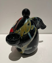 Carica l'immagine nel visualizzatore di Gallery, Angelo Bombato Portacandela in Ceramica Dipinta a Mano – H 14 / 20 cm