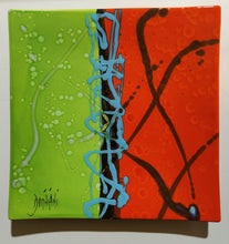Carica l'immagine nel visualizzatore di Gallery, Piatto Quadrato con Bordi Rialzati in Ceramica Dipinta a Mano da 34 x 34 cm e 41 x 41 cm